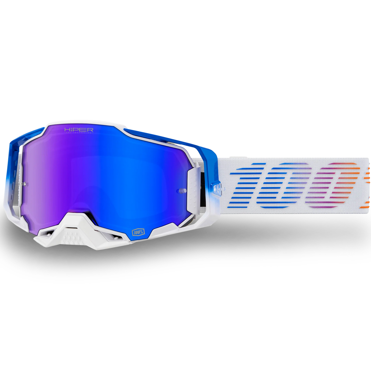 100% Armega Goggles - Neo (HiPER Mirror Blue Lens)