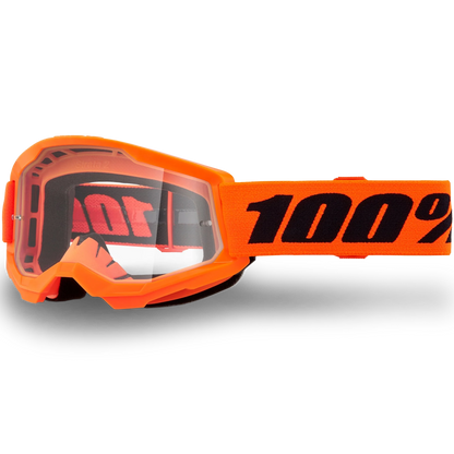100% Youth Strata 2 Goggles - Neon Orange (Mirror Gold Lens)