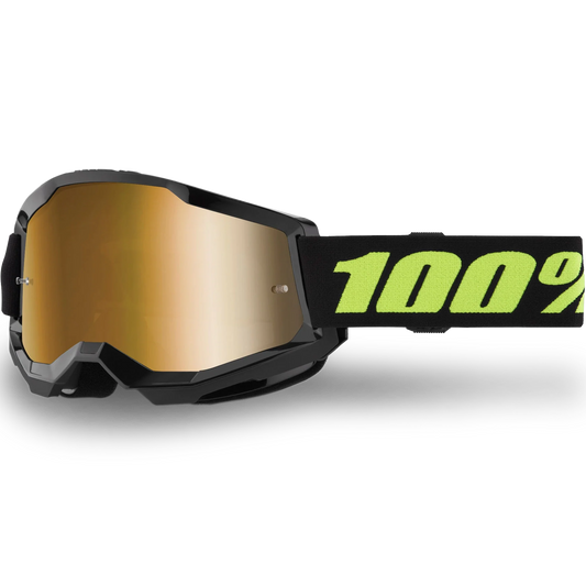 100% Strata 2 Goggles - Solar Eclipse (Mirror True Gold Lens)