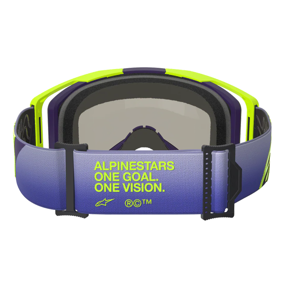 Alpinestars Vision 8 Corp Goggles - Purple Fluo Yellow (Mirror Blue Lens)