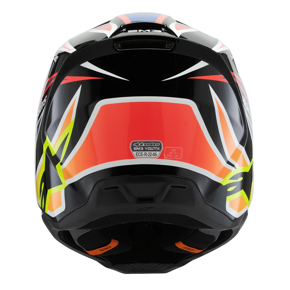 Alpinestars SM3 Youth Wurx Helmet (Black Yellow Blue Red)