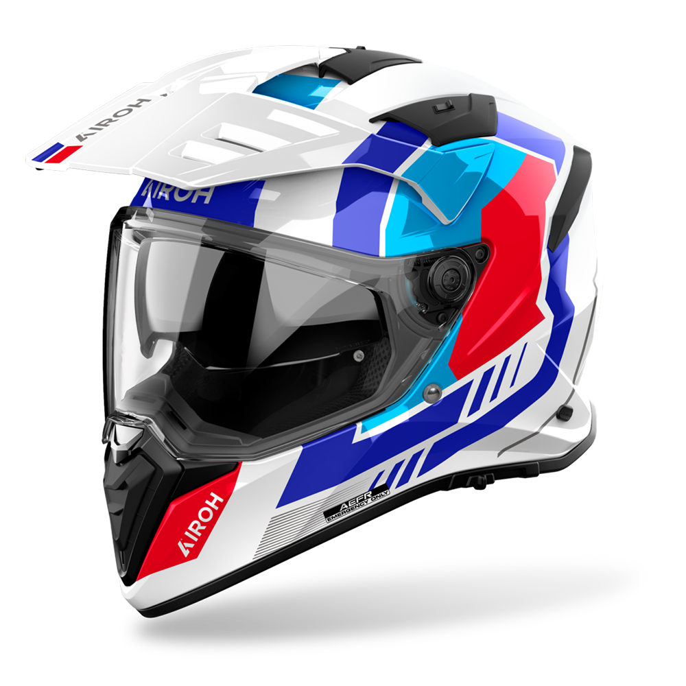 Airoh Bandit Horn Helmet ( White Gloss) – GO-MX Airoh Bandit Horn Helmet ( White Gloss) – GO-MX