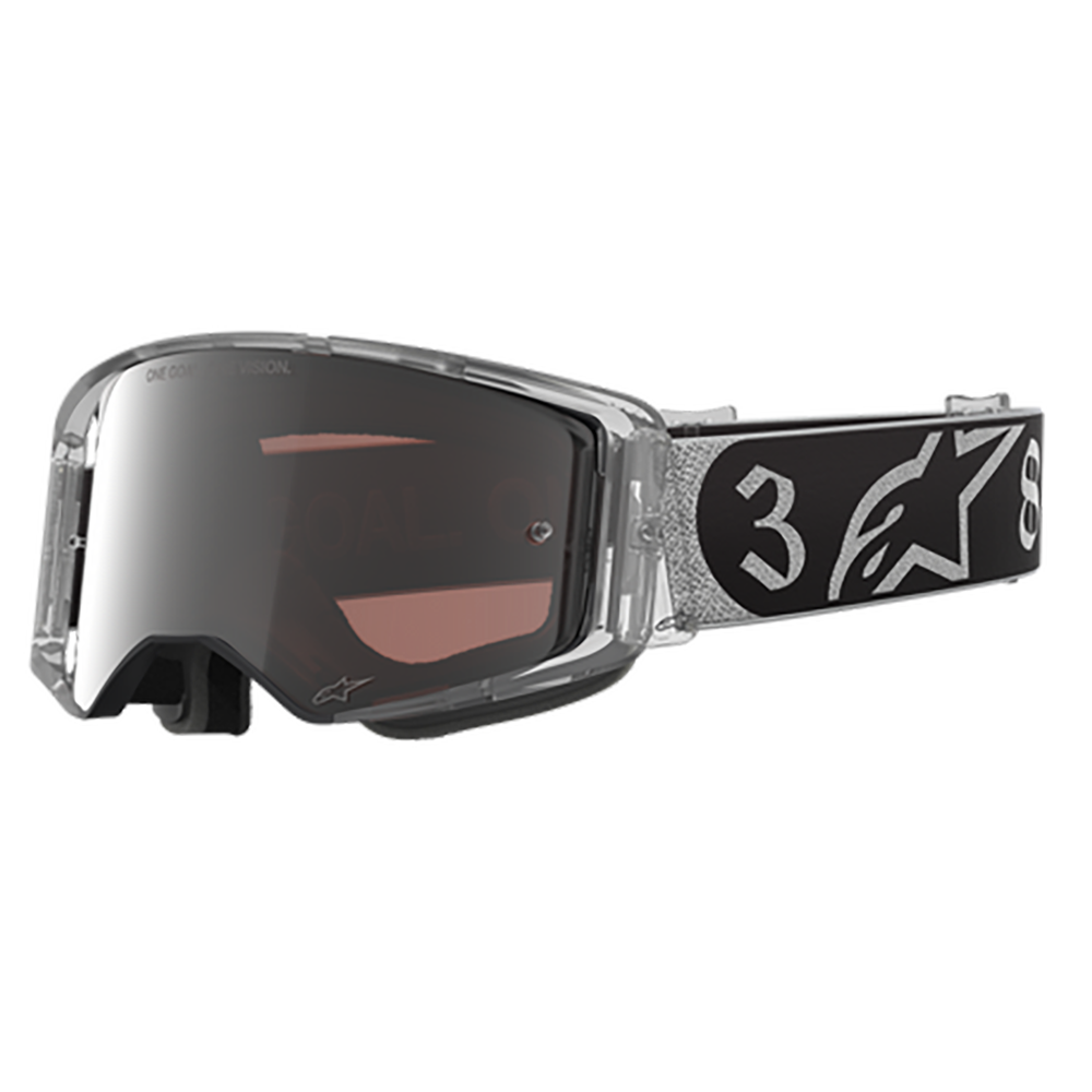 Alpinestars Supertech Vision Goggle DNGR38 XXV - Black Silver (Mirror Silver Lens)