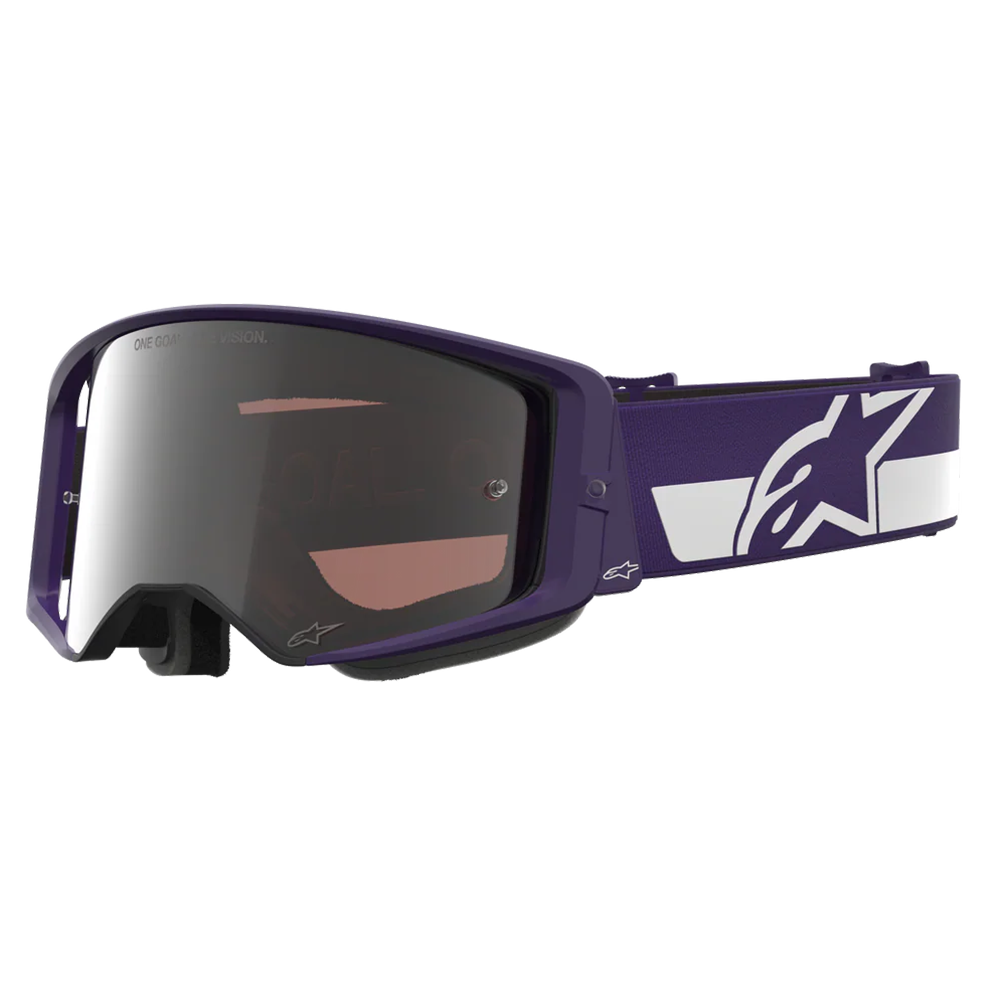 Alpinestars Supertech Vision Goggle HUNTA96 XXV - Purple White (Mirror Silver Lens)