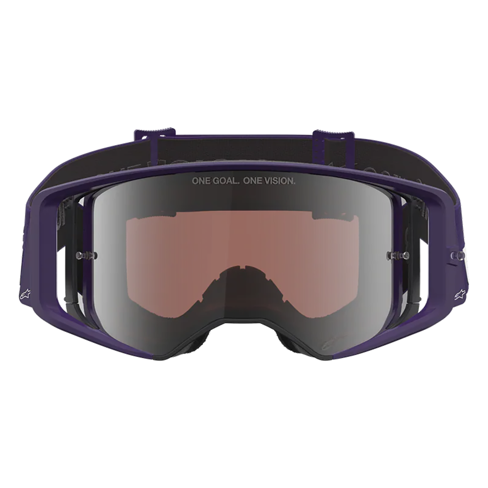Alpinestars Supertech Vision Goggle HUNTA96 XXV - Purple White (Mirror Silver Lens)