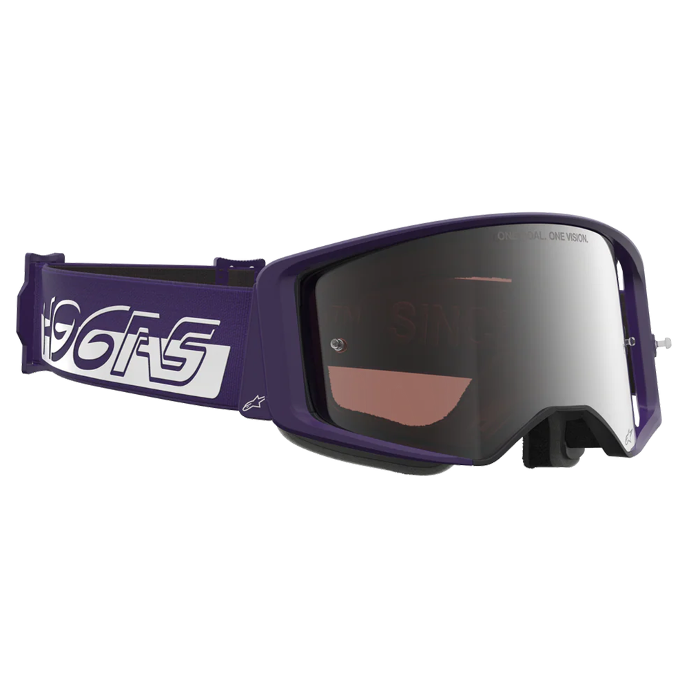 Alpinestars Supertech Vision Goggle HUNTA96 XXV - Purple White (Mirror Silver Lens)