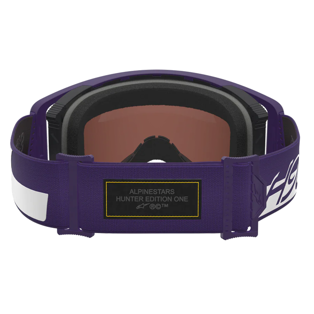 Alpinestars Supertech Vision Goggle HUNTA96 XXV - Purple White (Mirror Silver Lens)