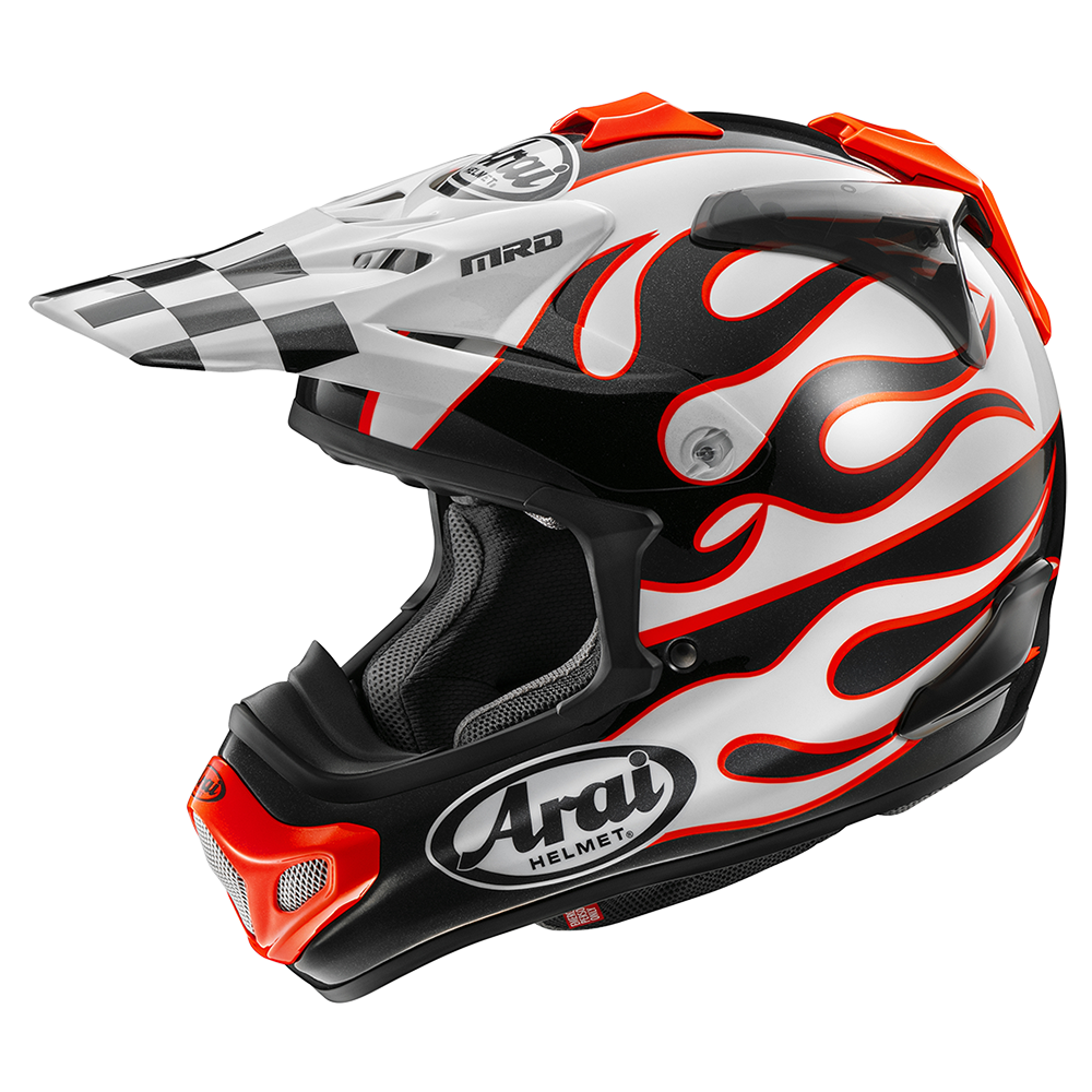 Arai MX-V EVO Flame Offroad Helmet (White)