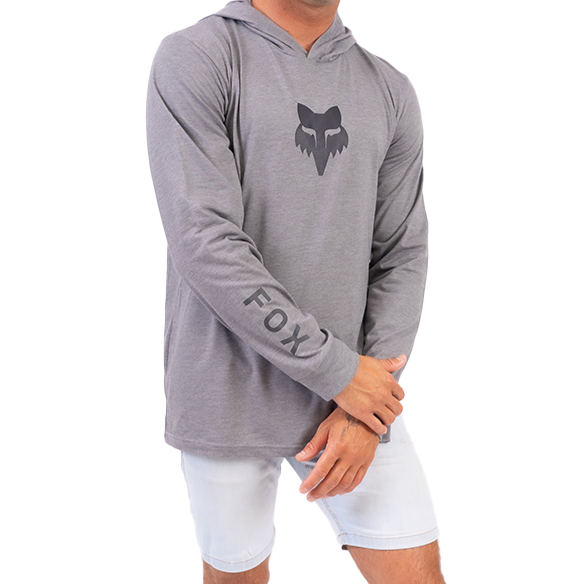 Fox Transitional Hooded Long Sleeve (Heather Graphite)