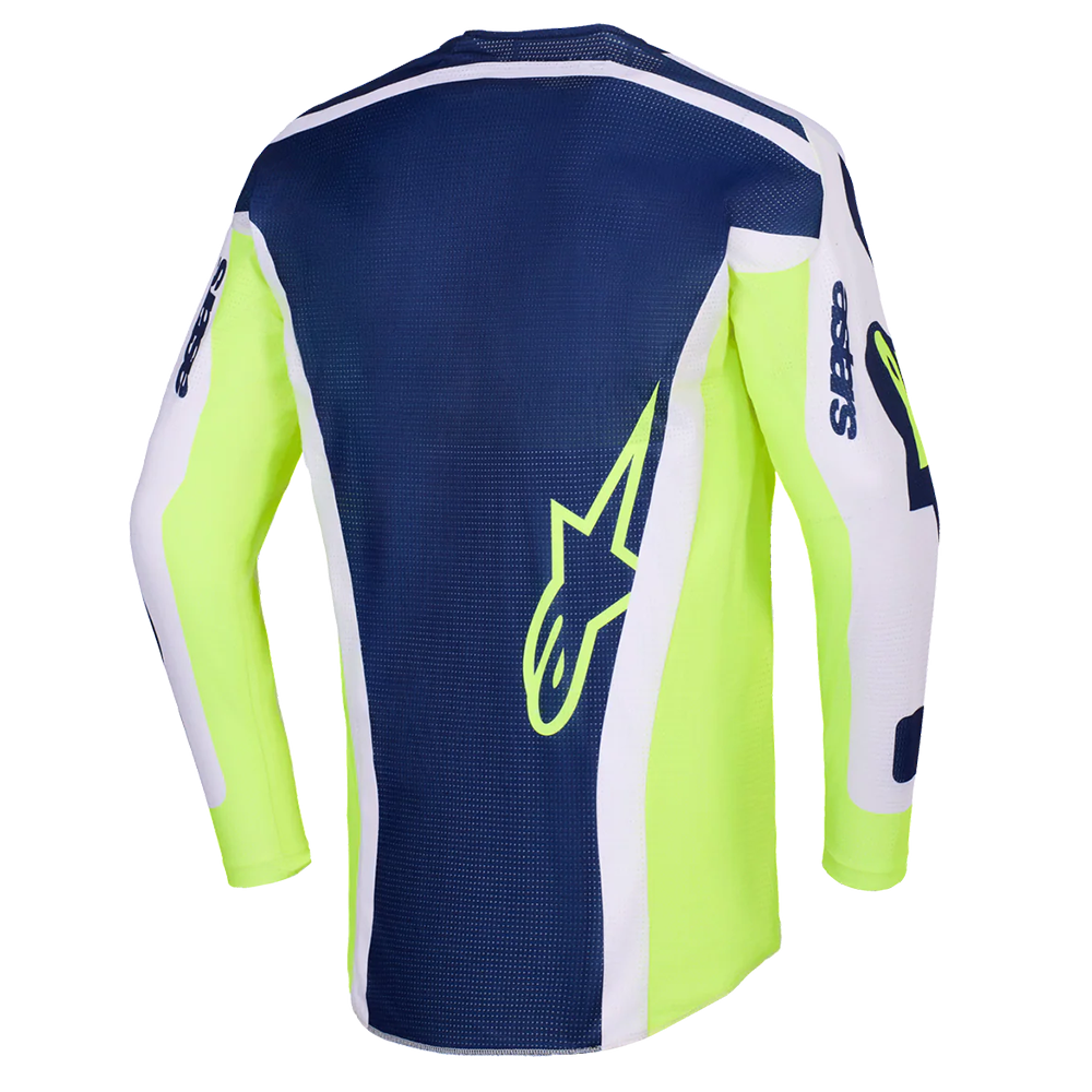Alpinestars Racer Air Riway Jersey (Light Gray/Flo Yellow/Blue)