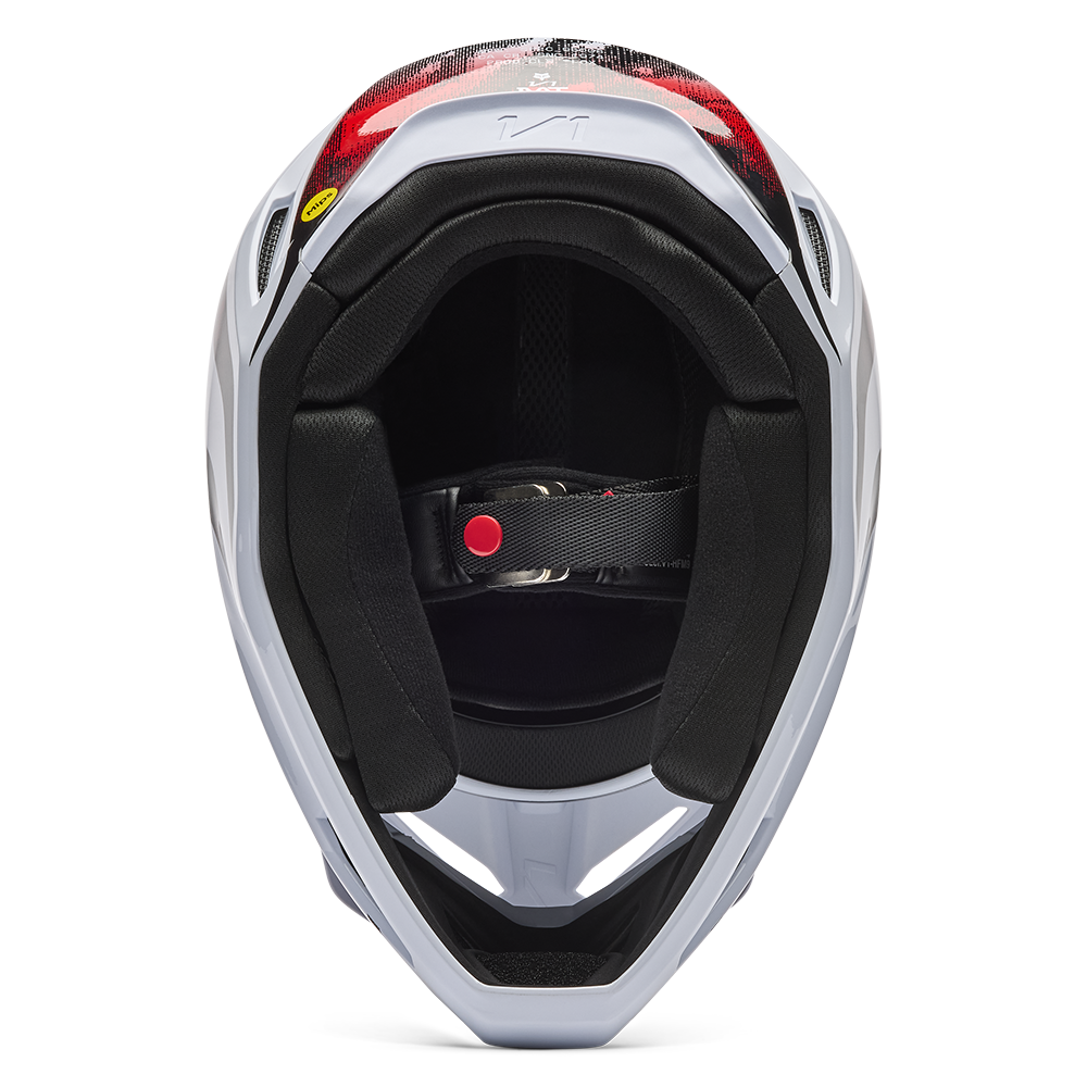 Fox V1 Kairos Helmet - (White Flo Red)
