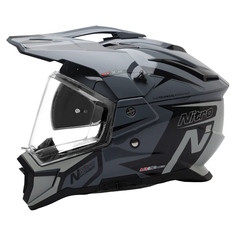 Nitro MX780 Podium Adventure Helmet (Black Gun Grey) Gloss