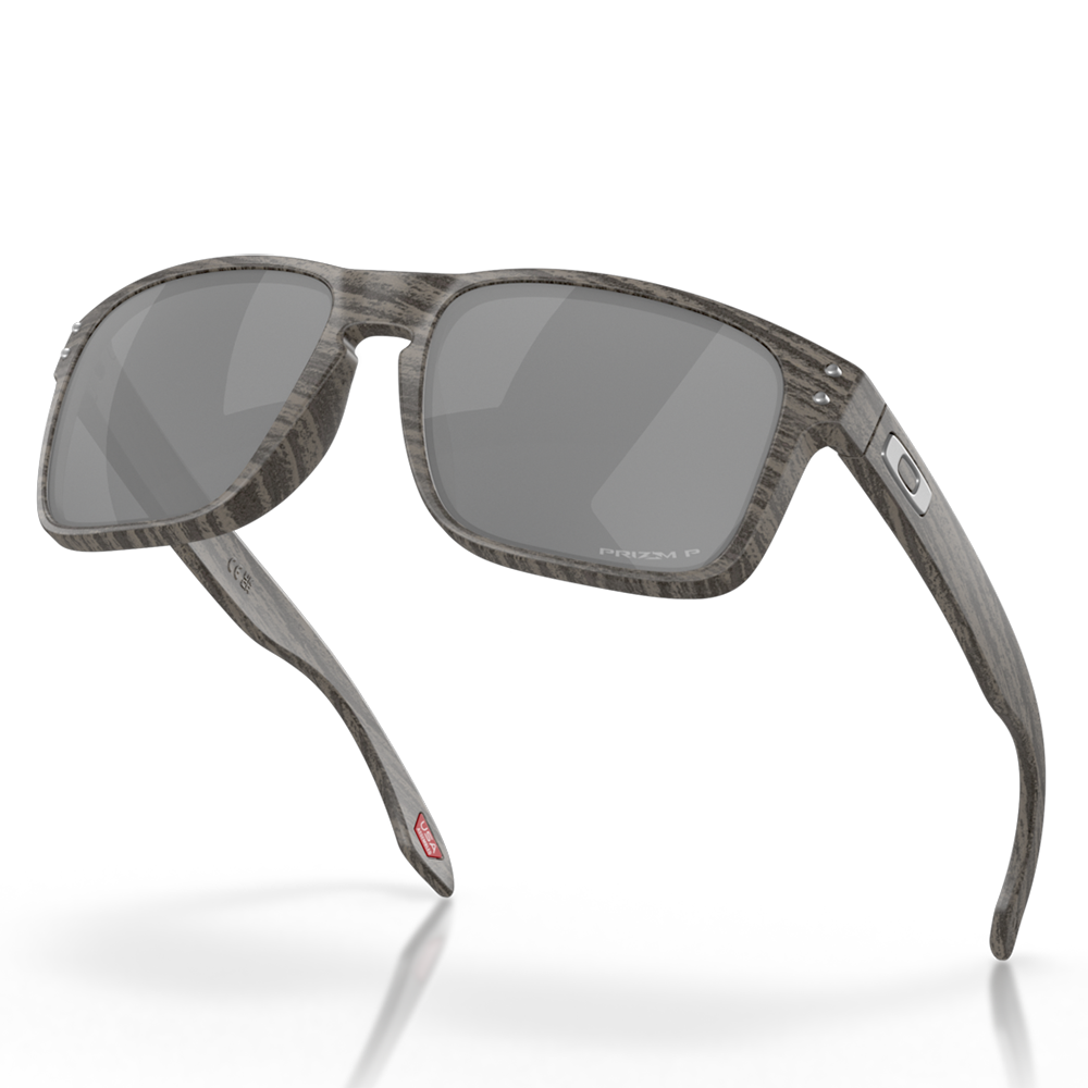 Oakley Holbrook Sunglasses - Prizm Black Polarized Lenses (Woodgrain Frame)