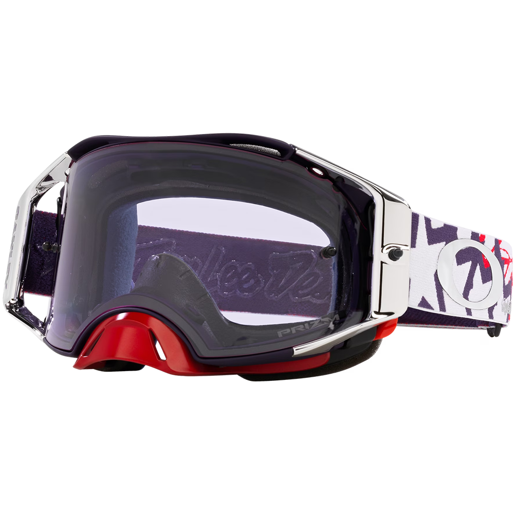 Oakley Airbrake Troy Lee Designs Goggles - Prizm MX Low Light Lens (White/Blue Stars)