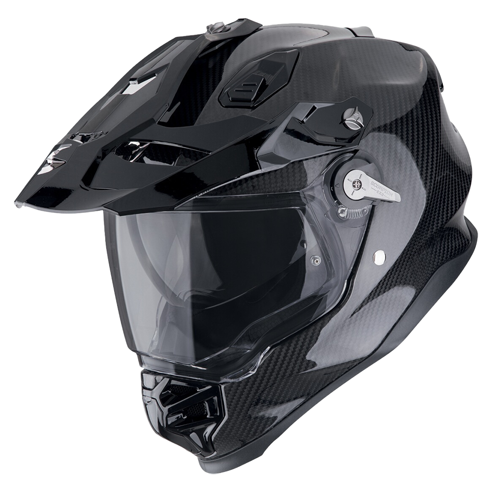 Scorpion ADF-9000 Carbon Air Adventure Helmet (Solid Black) Gloss