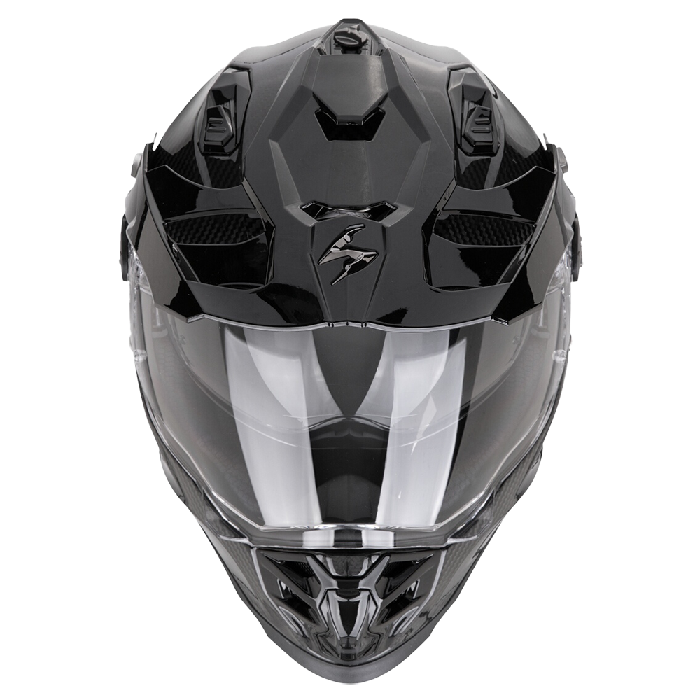 Scorpion ADF-9000 Carbon Air Adventure Helmet (Solid Black) Gloss