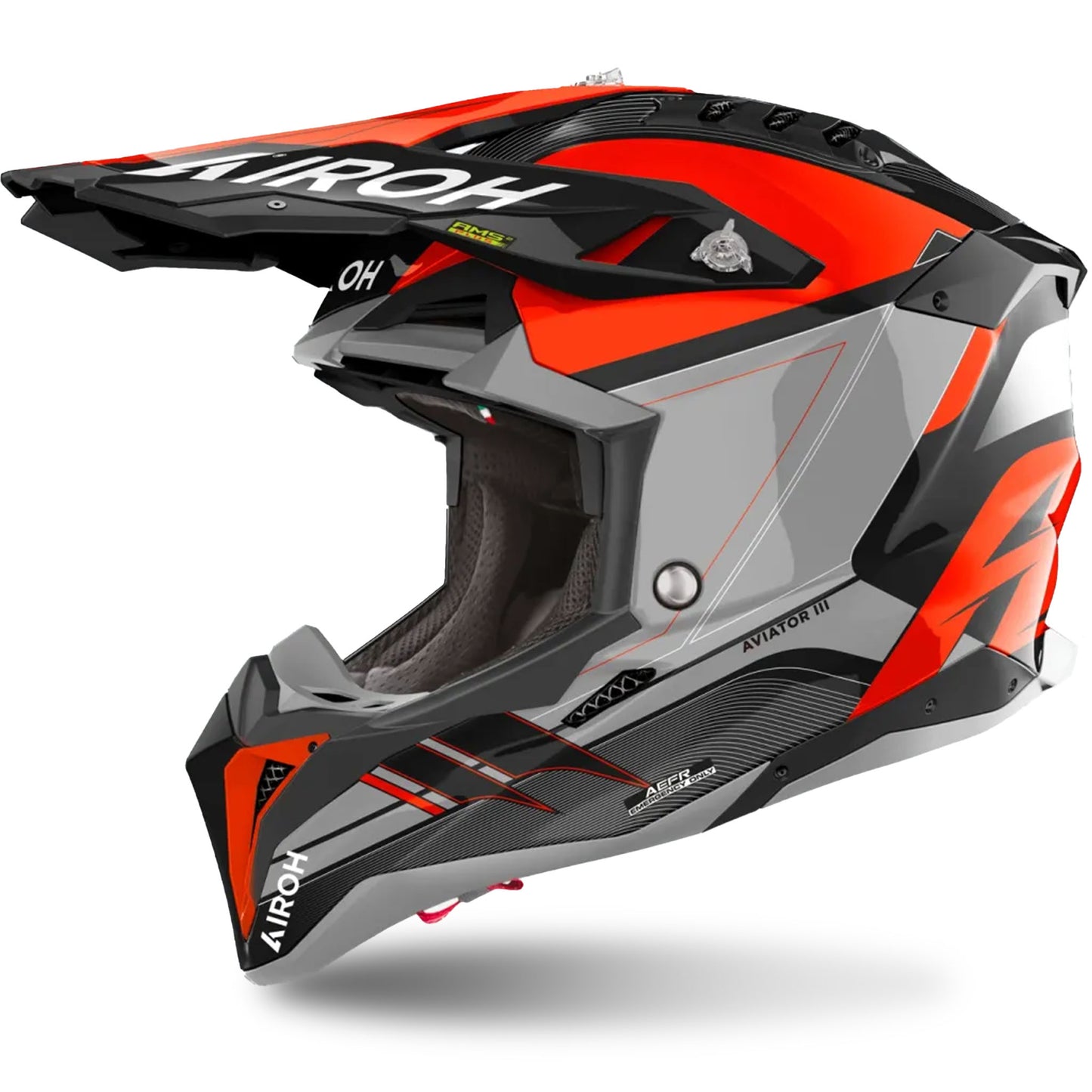 Airoh Aviator 3 Saber Helmet (Orange Gloss)