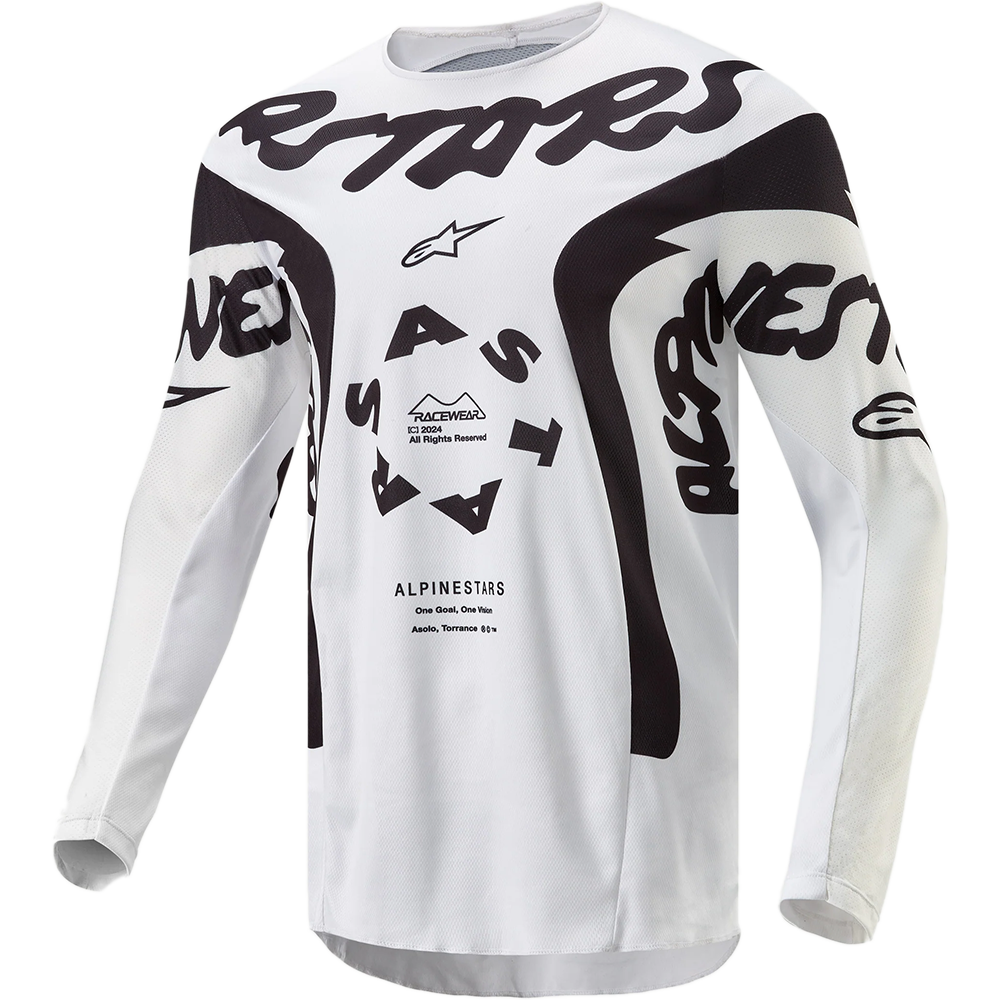 Alpinestars Racer Hana Jersey (White/Black) – GO-MX