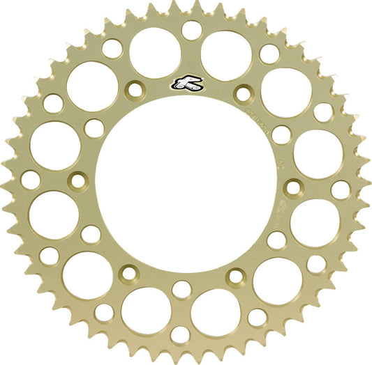 224U-520-52GPHA Renthal Ultralight 52 Tooth Limited Edition Hard Anodised Rear Sprocket - KTM HUSQ (Gold)