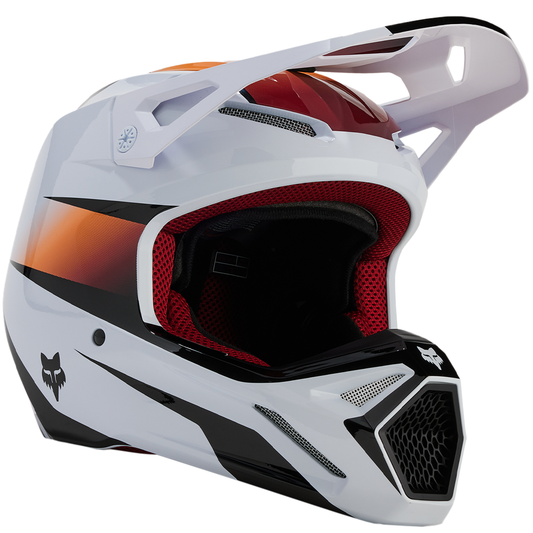 Fox Youth V1 Flora Helmet (White/Black)