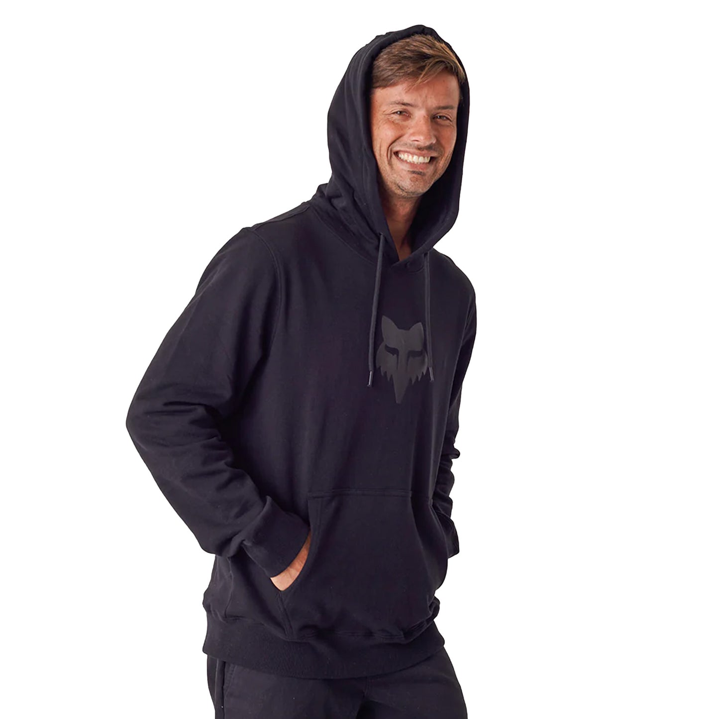 Fox Head Pullover Hoodie (Black) Slim Fit