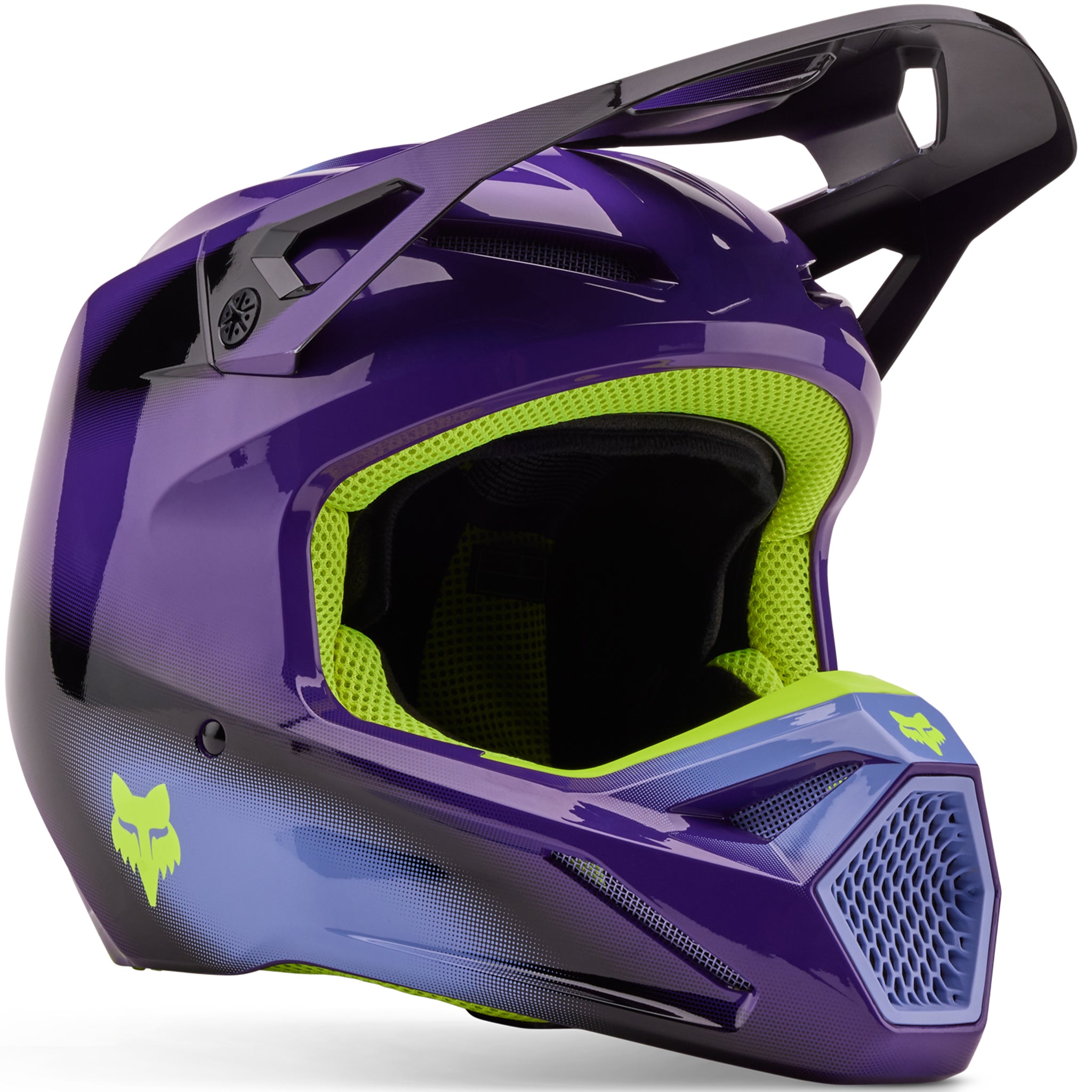 Fox V1 Interfere Helmet (Black/Blue) – GO-MX
