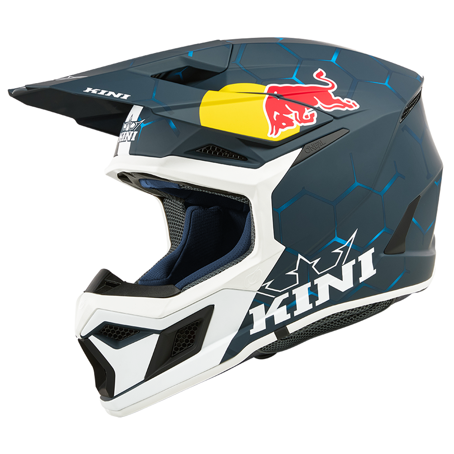 Kini Red Bull MX3 1.0 Helmet - DOT/ECE22.06 (Blue/White)