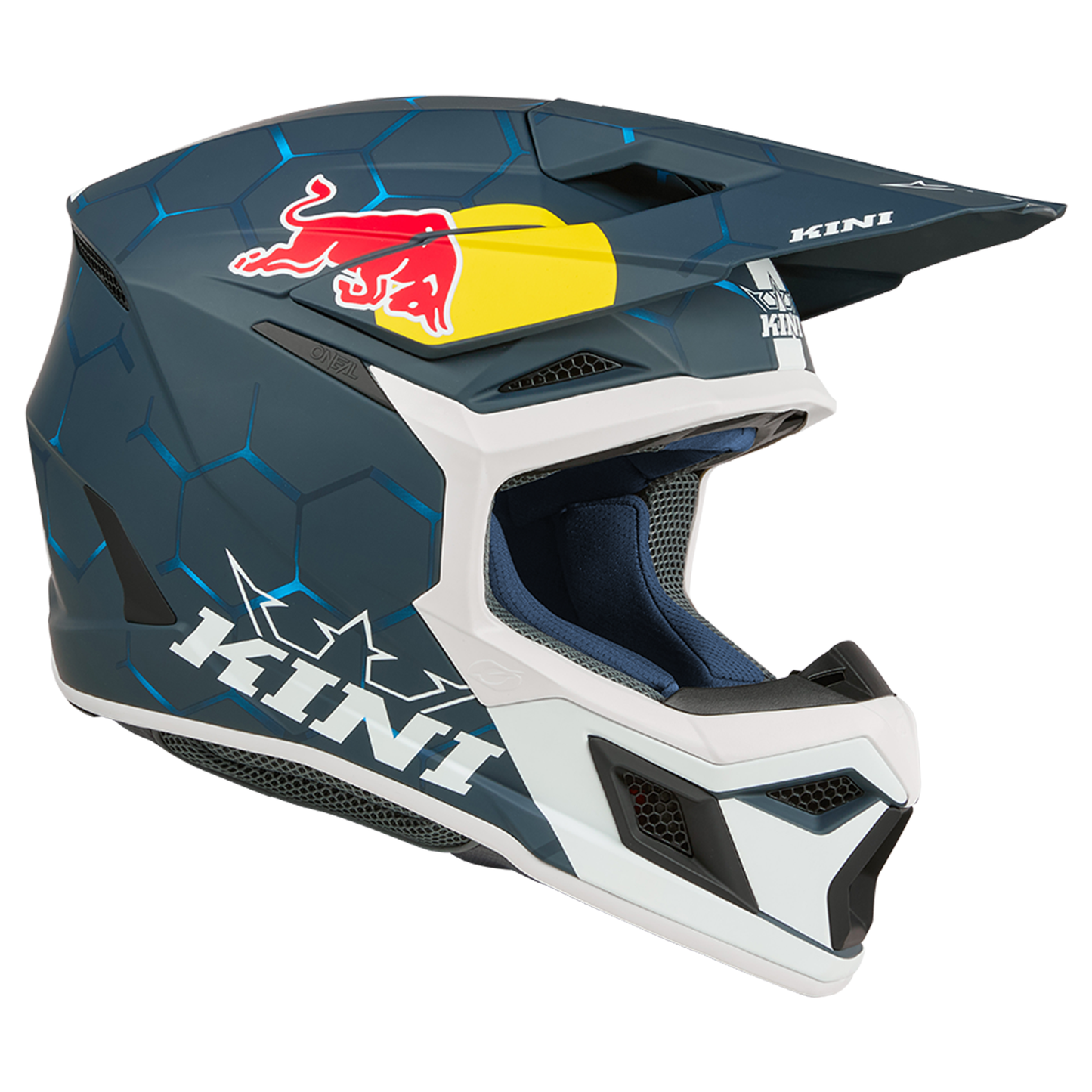 Kini Red Bull MX3 1.0 Helmet - DOT/ECE22.06 (Blue/White)