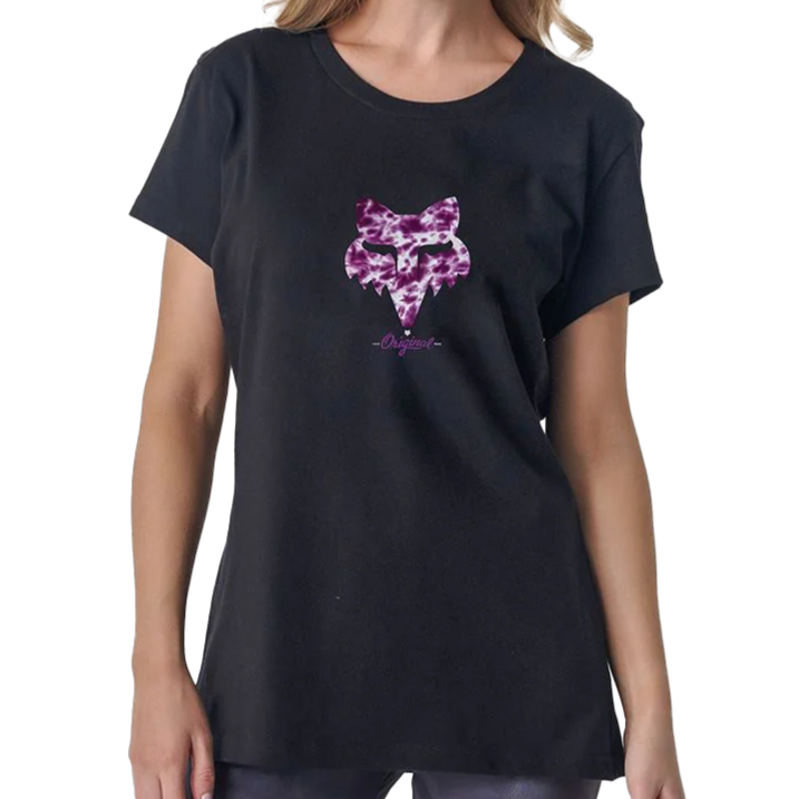 Fox Women’s Tie Dye Ss Tee (Black)