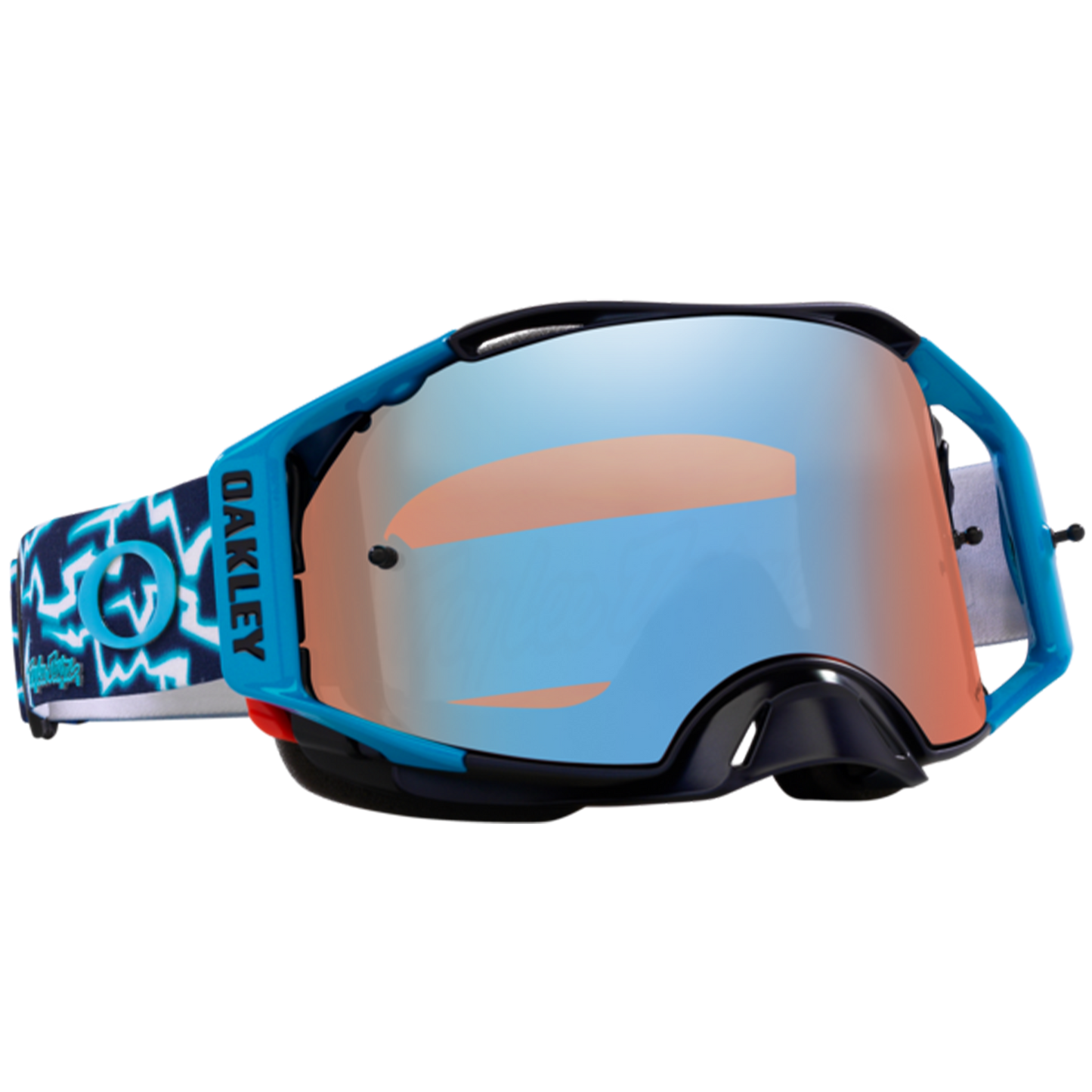 Oakley Airbrake Troy Lee Designs Goggles - Prizm MX Sapphire Lens (Blue Lightning)