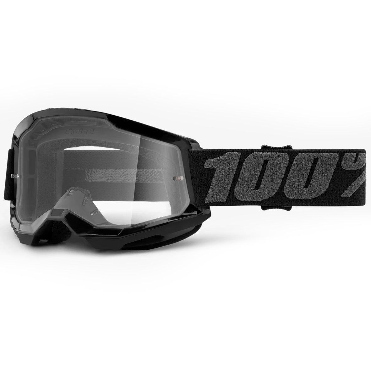 100% Youth Strata 2 Goggles - Black (Mirror Silver Lens)