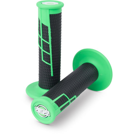 Protaper Clamp-on Half Waffle Grips (Neon Green/Black)