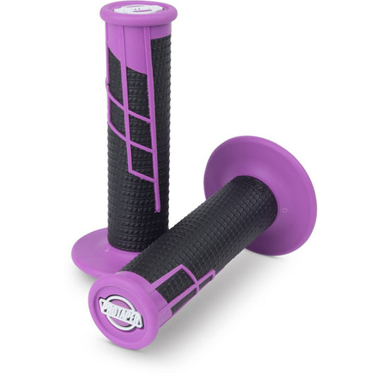 Protaper Clamp-on Half Waffle Grips (Neon Purple/Black)