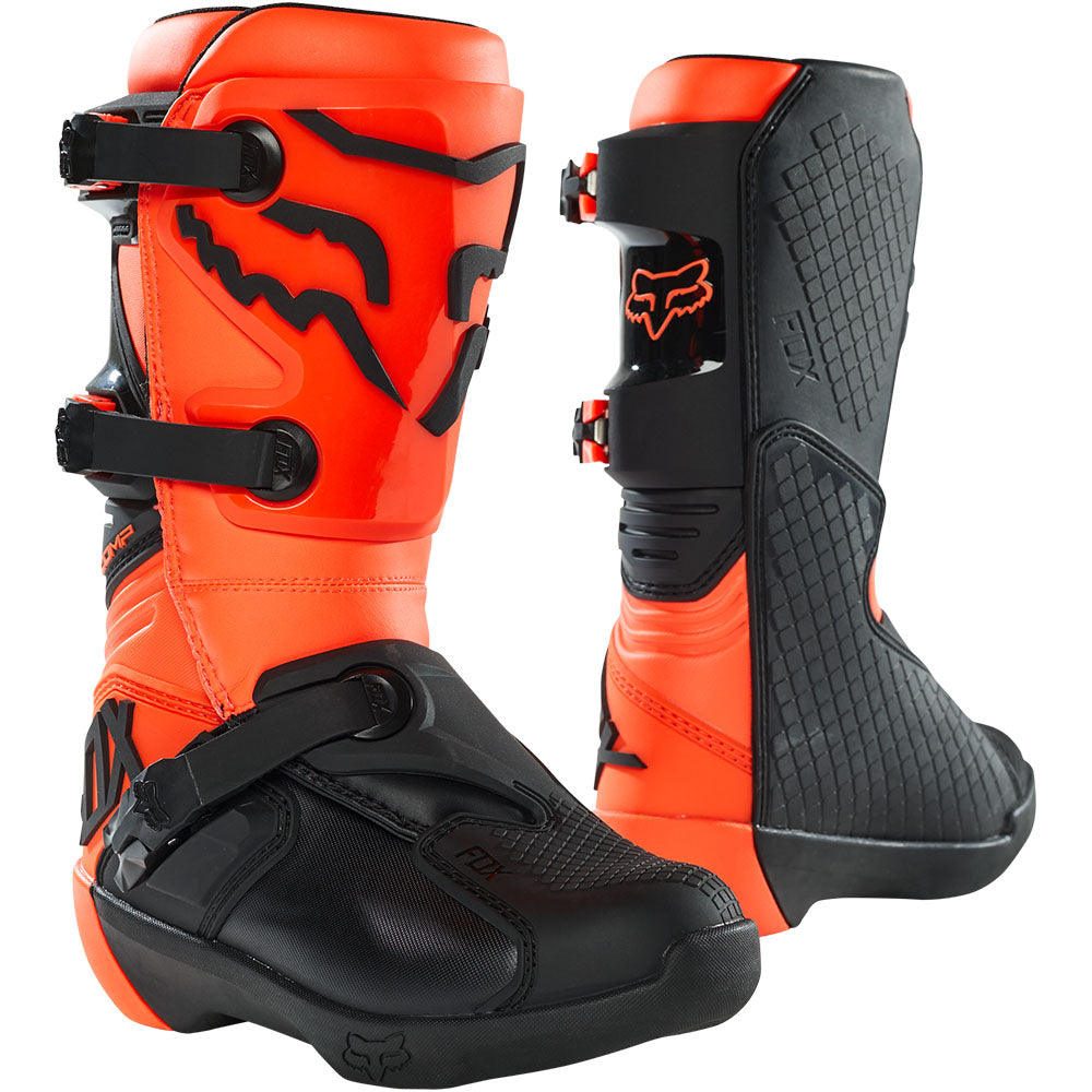 Fox Youth Comp Y Motocross Boots (Fluo Orange) – GO-MX
