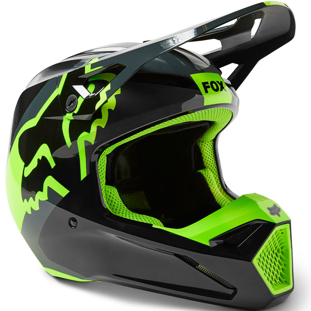 Fox Youth V1 Xpozr Helmet, DOT/ECE (Black/Grey)