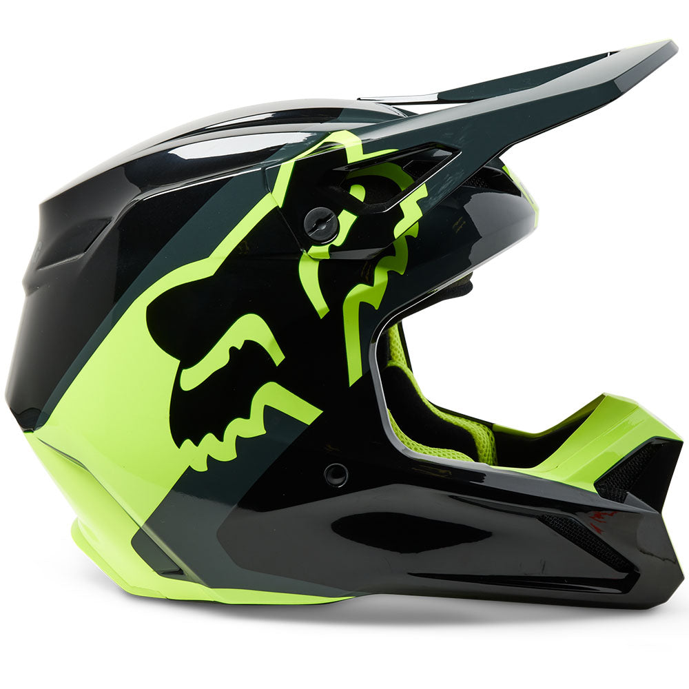 Fox Youth V1 Xpozr Helmet, DOT/ECE (Black/Grey)