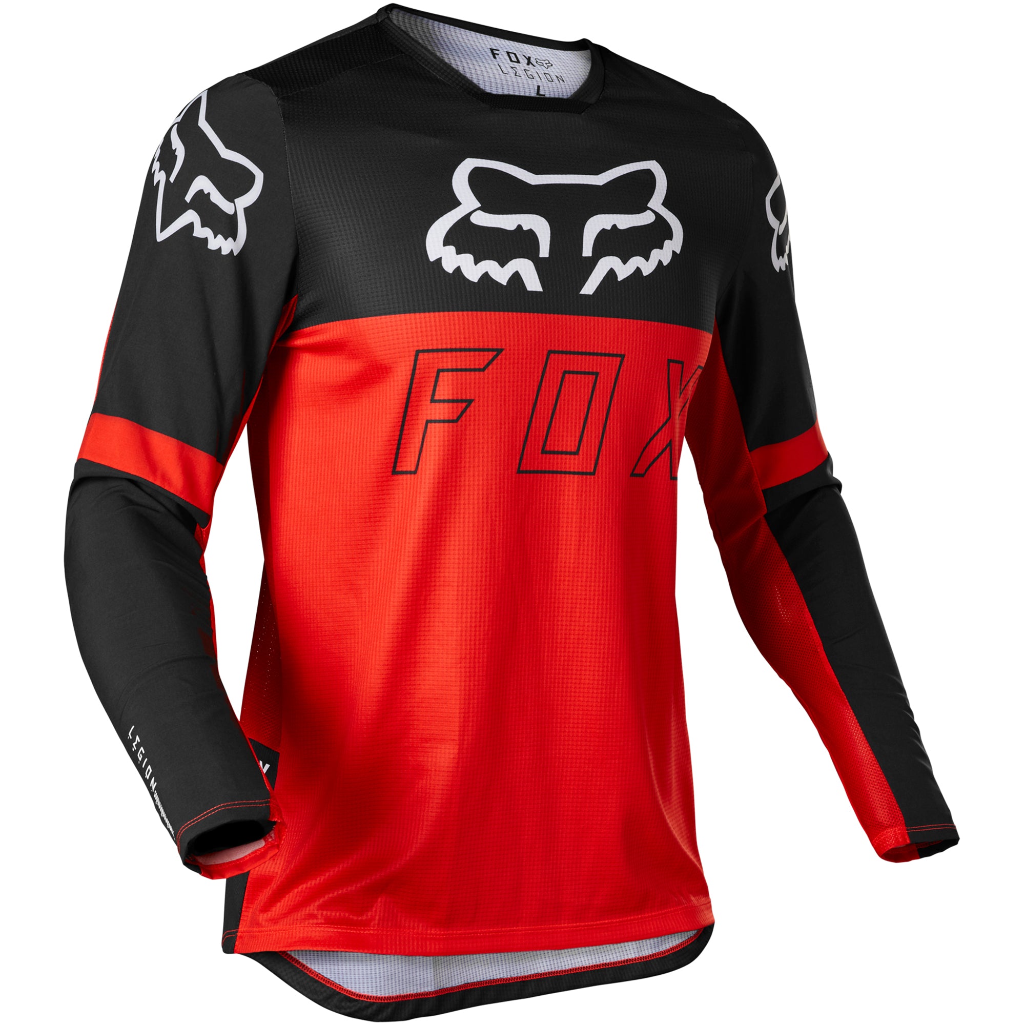 FOX Legion Jersey - Men's Black Dirt Bike Riding Jersey, Moisture-Wicking & Breathable