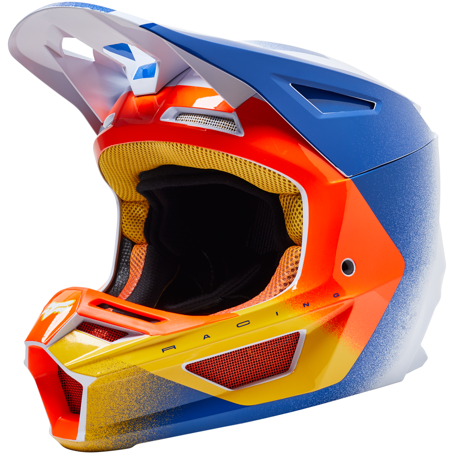 Fox V2 Rkane Helmet (Orange/Blue)