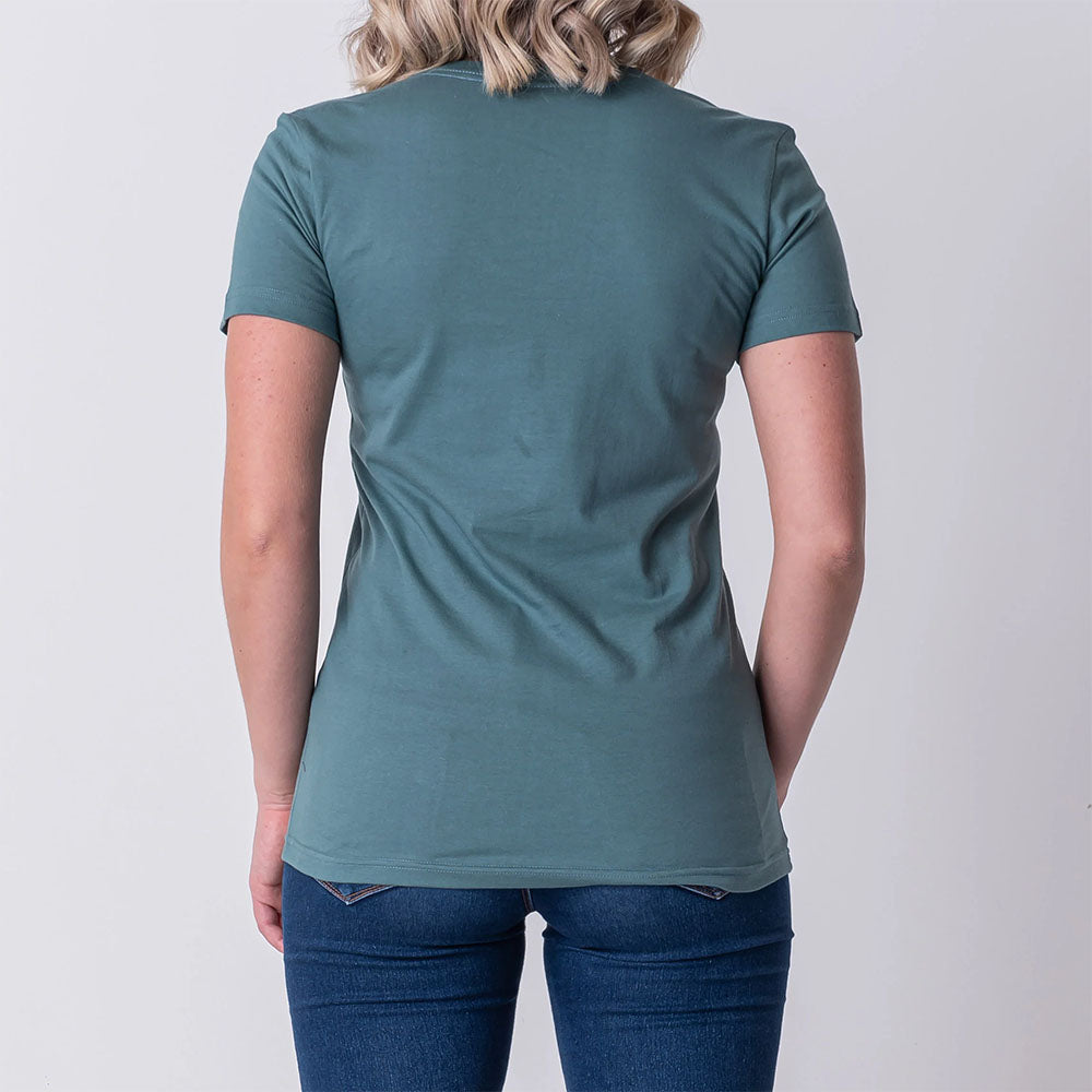 Fox Women's Raised From Dirt V-Neck Ss Tee (Gunmetal)