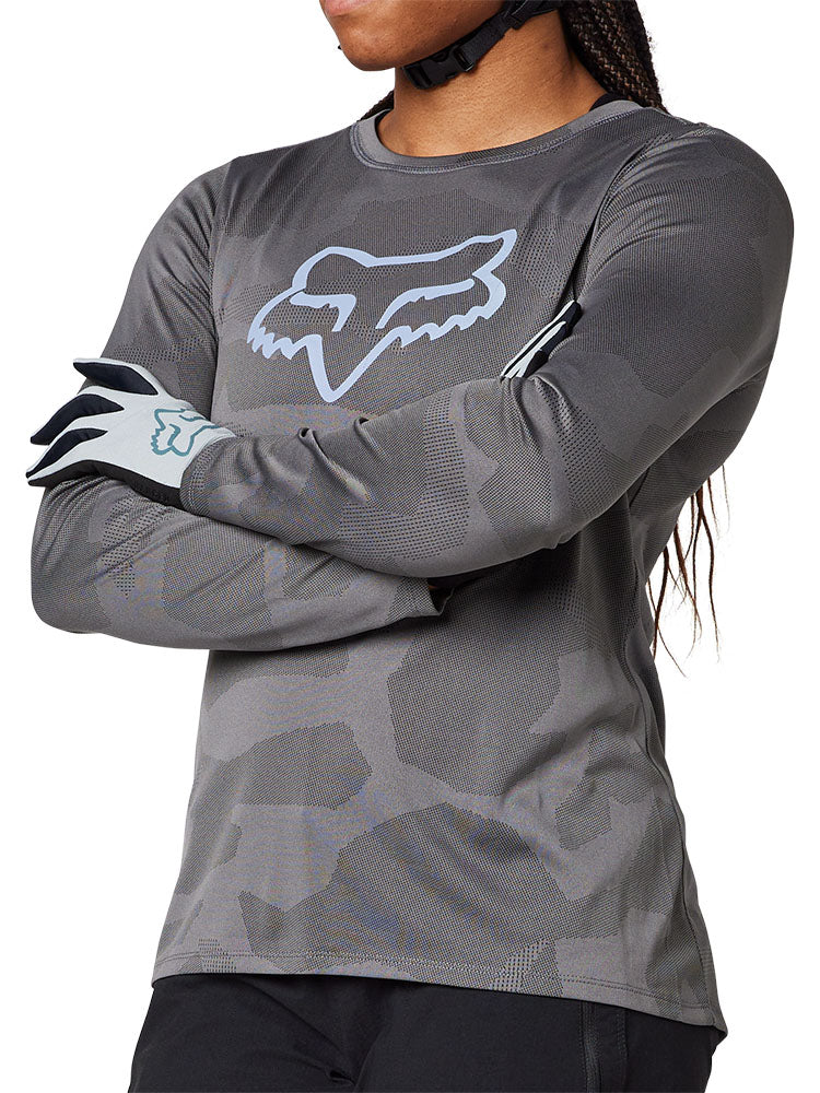Fox Women's Ranger Long Sleeve MTB Jersey (Grey)