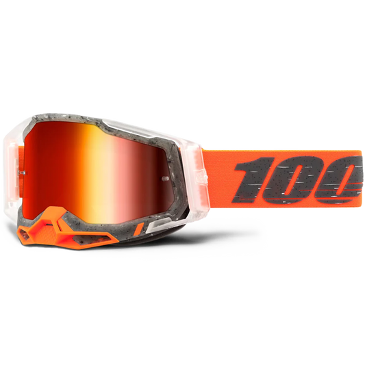 100% Racecraft 2 Goggles - Schrute (Mirror Red Lens)