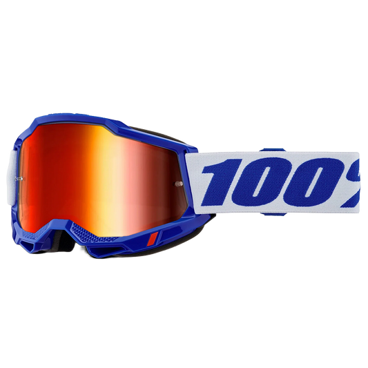 100% Accuri 2 Goggles - Blue (Mirror Red Lens)