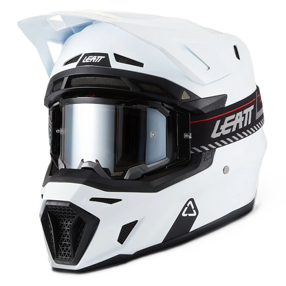 Leatt Moto 8.5 Helmet and 5.5 Goggles (White V27)