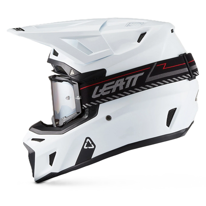 Leatt Moto 8.5 Helmet and 5.5 Goggles (White V27)