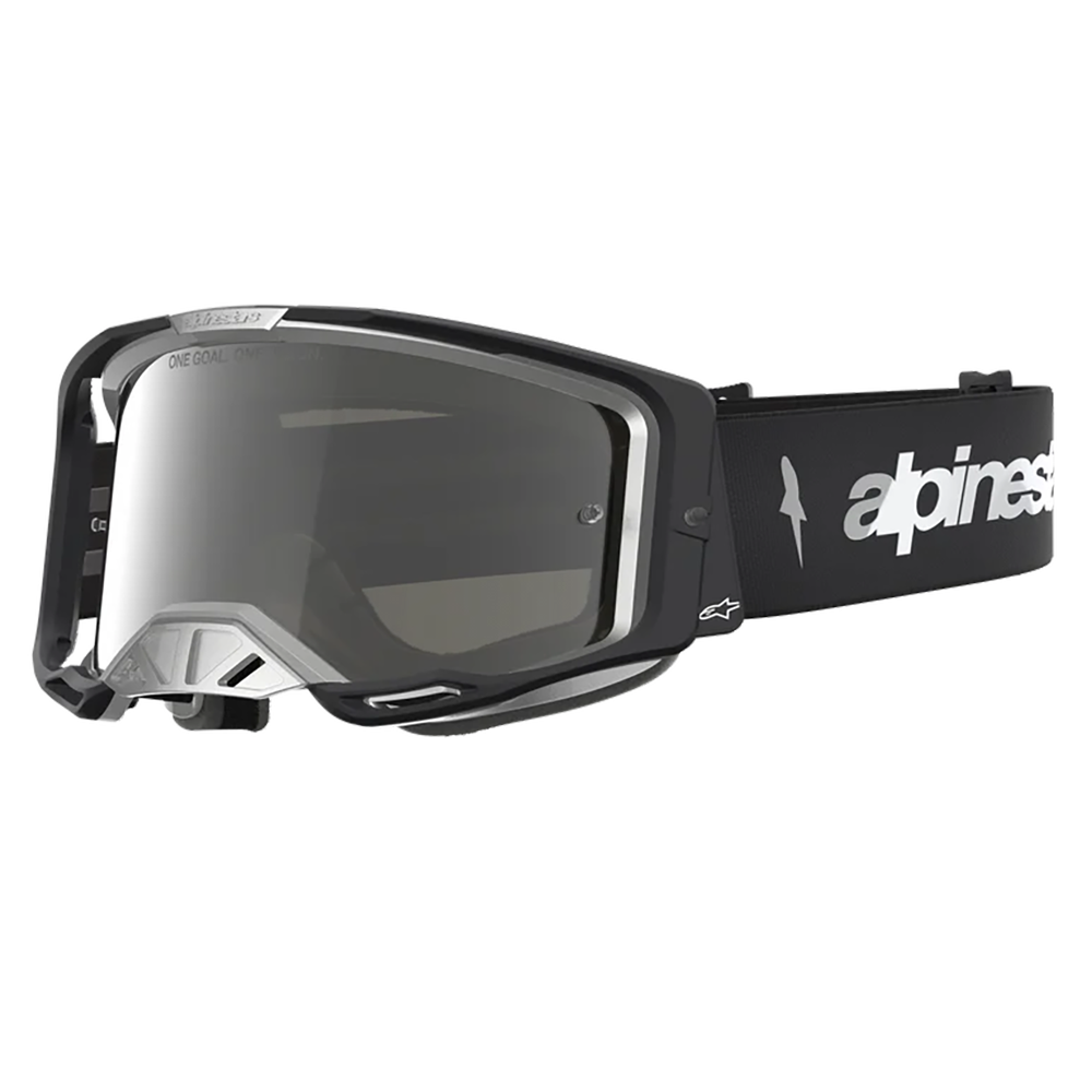 Alpinestars Vision 8 Amber Goggles -  Black Silver (Mirror Silver Lens)