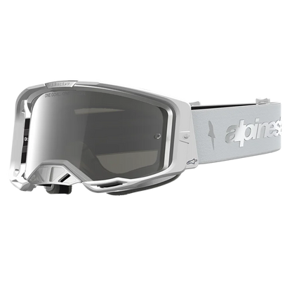 Alpinestars Vision 8 Amber Goggles -  White  Sliver (Mirror Silver Lens)