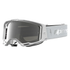Alpinestars Vision 8 Amber Goggles -  White  Sliver (Mirror Silver Lens)