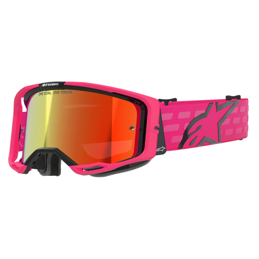 Alpinestars Vision 8 Corp Goggles -  Pink (Mirror Red Lens)