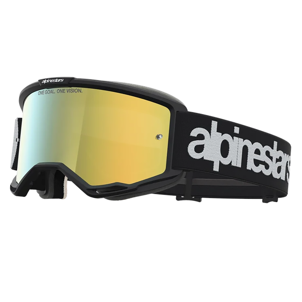 Alpinestars Vision 5 Hone Goggles - Black White (Mirror Gold Lens)
