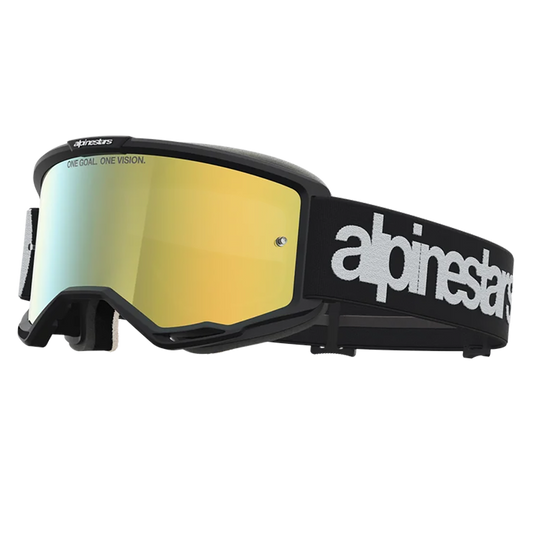 Alpinestars Vision 5 Hone Goggles - Black White (Mirror Gold Lens)